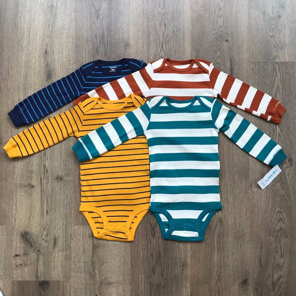 4-Pack Long-Sleeve Original Baby Bodysuits carters